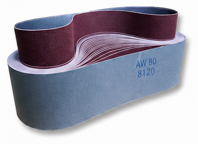 Aluminum oxide grinding belts